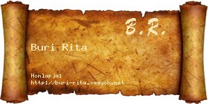 Buri Rita névjegykártya