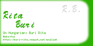 rita buri business card